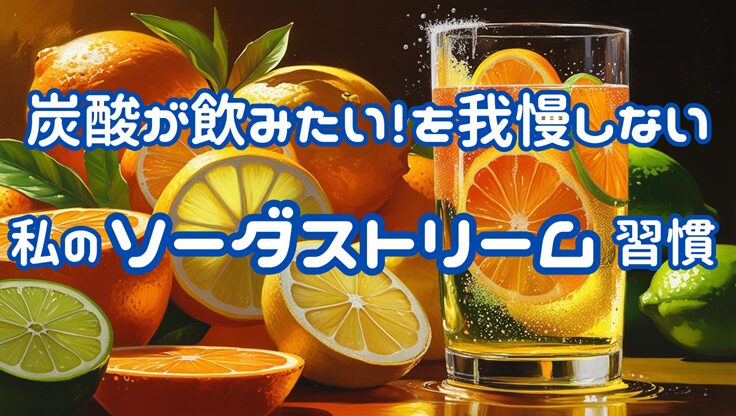 ソーダストリームで作る甘くない炭酸ドリンクと果汁ジュース