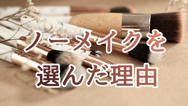 複数の化粧ブラシ｜ノーメイクを選んだ理由